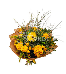 yellow bouquet of roses